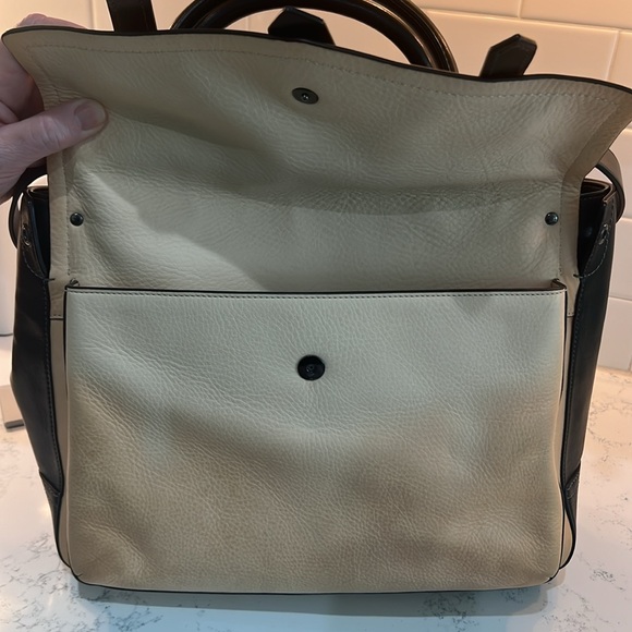 Reed Krakoff handbag, leather, black, brown and tan leather, 13”w, 10”h, 4”d - Picture 11 of 16